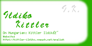 ildiko kittler business card